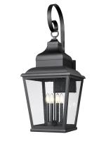 Four Light Outdoor Wall Mount by Z-Lite - Raphael Collection, Sand Black Finish - 5029XL-BK