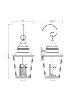 Five Light Outdoor Wall Mount by Z-Lite - Raphael Collection, Sand Black Finish - 5029XXL-BK