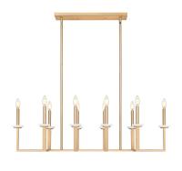 Ten Light Linear Chandelier by Z-Lite - Gaultier Collection, Modern Gold Finish - 6100-10L-MGLD
