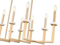Ten Light Linear Chandelier by Z-Lite - Gaultier Collection, Modern Gold Finish - 6100-10L-MGLD