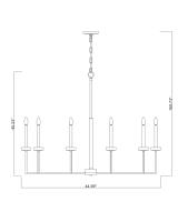 Ten Light Chandelier by Z-Lite - Gaultier Collection, Matte Black + Modern Gold Finish - 6100-10MB