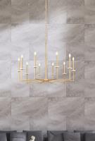 Ten Light Chandelier by Z-Lite - Gaultier Collection, Modern Gold Finish - 6100-10MGLD