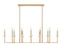 12 Light Linear Chandelier by Z-Lite - Gaultier Collection, Modern Gold Finish - 6100-12L-MGLD