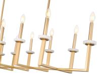 12 Light Linear Chandelier by Z-Lite - Gaultier Collection, Modern Gold Finish - 6100-12L-MGLD
