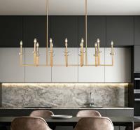 12 Light Linear Chandelier by Z-Lite - Gaultier Collection, Modern Gold Finish - 6100-12L-MGLD