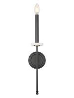 One Light Wall Sconce by Z-Lite - Gaultier Collection, Matte Black + Modern Gold Finish - 6100-1S-MB
