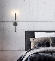 One Light Wall Sconce by Z-Lite - Gaultier Collection, Matte Black + Modern Gold Finish - 6100-1S-MB