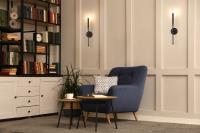 One Light Wall Sconce by Z-Lite - Gaultier Collection, Matte Black + Modern Gold Finish - 6100-1S-MB