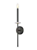 One Light Wall Sconce by Z-Lite - Gaultier Collection, Matte Black + Modern Gold Finish - 6100-1S-MB