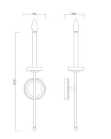 One Light Wall Sconce by Z-Lite - Gaultier Collection, Modern Gold Finish - 6100-1S-MGLD