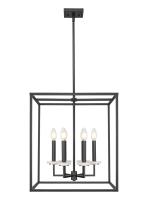 Six Light Chandelier by Z-Lite - Gaultier Collection, Matte Black + Modern Gold Finish - 6100-21MB