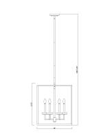 Six Light Chandelier by Z-Lite - Gaultier Collection, Matte Black + Modern Gold Finish - 6100-21MB