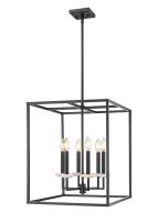 Six Light Chandelier by Z-Lite - Gaultier Collection, Matte Black + Modern Gold Finish - 6100-21MB