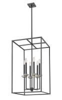 Six Light Chandelier by Z-Lite - Gaultier Collection, Matte Black + Modern Gold Finish - 6100-32MB