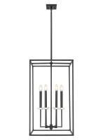 Six Light Chandelier by Z-Lite - Gaultier Collection, Matte Black + Modern Gold Finish - 6100-32MB