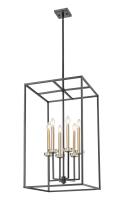Six Light Chandelier by Z-Lite - Gaultier Collection, Matte Black + Modern Gold Finish - 6100-32MB