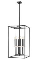 Six Light Chandelier by Z-Lite - Gaultier Collection, Matte Black + Modern Gold Finish - 6100-32MB