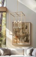 Six Light Chandelier by Z-Lite - Gaultier Collection, Modern Gold Finish - 6100-32MGLD