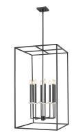 Eight Light Chandelier by Z-Lite - Gaultier Collection, Matte Black + Modern Gold Finish - 6100-44MB