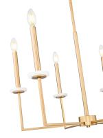 Six Light Chandelier by Z-Lite - Gaultier Collection, Modern Gold Finish - 6100-6MGLD