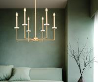 Six Light Chandelier by Z-Lite - Gaultier Collection, Modern Gold Finish - 6100-6MGLD