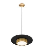 LED Pendant by Z-Lite - Ludo Collection, Matte Black + Modern Gold Finish - 829P16-MB-MGLD-LED