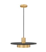 LED Pendant by Z-Lite - Ludo Collection, Matte Black + Modern Gold Finish - 829P16-MB-MGLD-LED