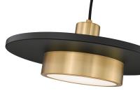 LED Pendant by Z-Lite - Ludo Collection, Matte Black + Modern Gold Finish - 829P16-MB-MGLD-LED