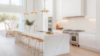 LED Pendant by Z-Lite - Ludo Collection, Matte White + Modern Gold Finish - 829P16-MW-MGLD-LED