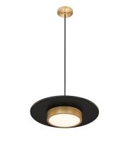 LED Pendant by Z-Lite - Ludo Collection, Matte Black + Modern Gold Finish - 829P20-MB-MGLD-LED