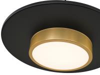 LED Pendant by Z-Lite - Ludo Collection, Matte Black + Modern Gold Finish - 829P20-MB-MGLD-LED