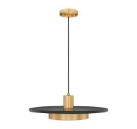 LED Pendant by Z-Lite - Ludo Collection, Matte Black + Modern Gold Finish - 829P20-MB-MGLD-LED