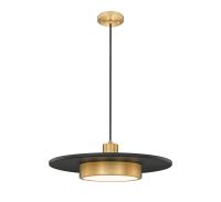 LED Pendant by Z-Lite - Ludo Collection, Matte Black + Modern Gold Finish - 829P20-MB-MGLD-LED