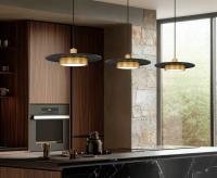 LED Pendant by Z-Lite - Ludo Collection, Matte Black + Modern Gold Finish - 829P20-MB-MGLD-LED