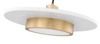 LED Pendant by Z-Lite - Ludo Collection, Matte White + Modern Gold Finish - 829P20-MW-MGLD-LED