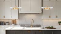LED Pendant by Z-Lite - Ludo Collection, Matte White + Modern Gold Finish - 829P20-MW-MGLD-LED