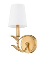 One Light Wall Sconce by Z-Lite - Aslin Collection, Gold Leaf Finish - 830-1S-GLF
