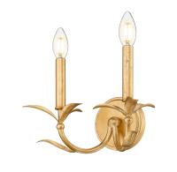 Two Light Wall Sconce by Z-Lite - Aslin Collection, Gold Leaf Finish - 830-2S-GLF