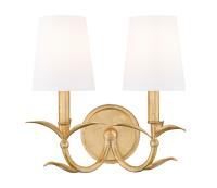 Two Light Wall Sconce by Z-Lite - Aslin Collection, Gold Leaf Finish - 830-2S-GLF