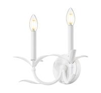 Two Light Wall Sconce by Z-Lite - Aslin Collection, Textured White Finish - 830-2S-TXWH