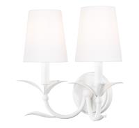 Two Light Wall Sconce by Z-Lite - Aslin Collection, Textured White Finish - 830-2S-TXWH