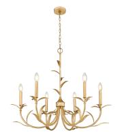 Six Light Chandelier by Z-Lite - Aslin Collection, Gold Leaf Finish - 830-31GLF