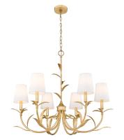 Six Light Chandelier by Z-Lite - Aslin Collection, Gold Leaf Finish - 830-31GLF