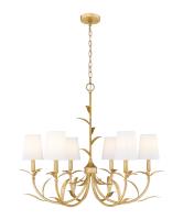 Six Light Chandelier by Z-Lite - Aslin Collection, Gold Leaf Finish - 830-31GLF