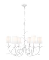 Six Light Chandelier by Z-Lite - Aslin Collection, Textured White Finish - 830-31TXWH