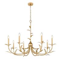 Eight Light Chandelier by Z-Lite - Aslin Collection, Gold Leaf Finish - 830-42GLF