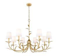 Eight Light Chandelier by Z-Lite - Aslin Collection, Gold Leaf Finish - 830-42GLF