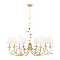 Eight Light Chandelier by Z-Lite - Aslin Collection, Gold Leaf Finish - 830-42GLF