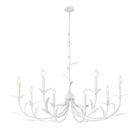 Eight Light Chandelier by Z-Lite - Aslin Collection, Textured White Finish - 830-42TXWH