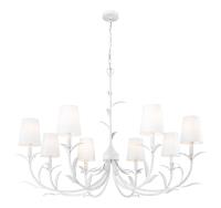 Eight Light Chandelier by Z-Lite - Aslin Collection, Textured White Finish - 830-42TXWH